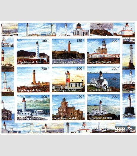 Lighthouses Sheet Imperforated Mint (NH)