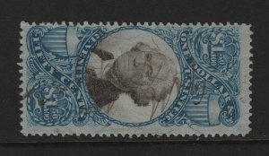 R120 F-VF used revenue stamp light cancel nice color cv $ 23  ! see pic !