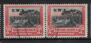 South West Africa SG 61 Pair VFU (2fek)