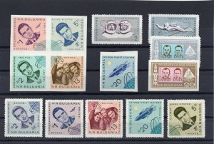 BULGARIA 1965 SPACE SET OF 14 STAMPS MNH