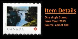 Canada 3145 Far & Wide Athabasca Falls P coil single MNH 2019