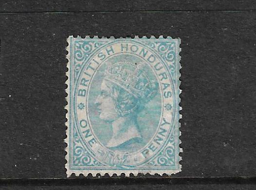 BRITISH HONDURAS  1865  1d  BLUE  QV MH  SG 2