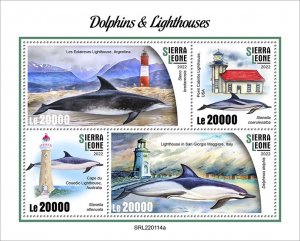 SIERRA LEONE - 2022 -Dolphins, L'Houses - Perf 4v Sheet  - Mint Never Hi...