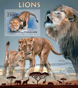 Togo - Lions - Souvenir Sheet - 20H-566