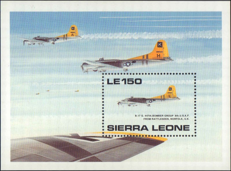 Sierra Leone  #1182-1183, Complete Set(2), Souvenir Sheet Only, 1990, Militar...