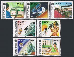 Zaire 1139-1145, MNH. Michel 846-852. World Communications Year WCY-1983. Ferry,