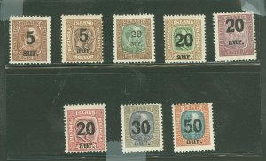 Iceland #130-8 Unused Single (Complete Set)