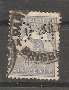 Australia 8 PERFIN Small OS Used