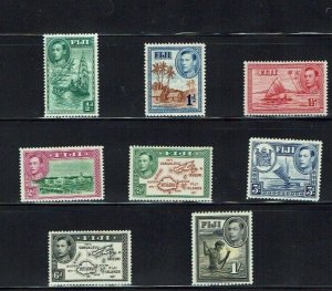 Fiji: 1938, King George Vi definitive, short set to 1/- MNH