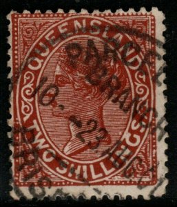 QUEENSLAND SG198 1890 2/= PALE BROWN USED