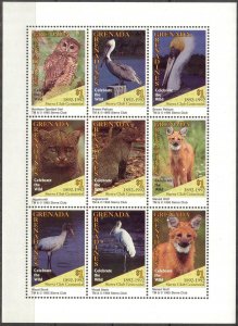 Grenada / Grenadines 1995 Fauna Birds Animals Sheet MNH