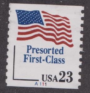 US #2605 Presorted Flag Used PNC Single plate #A111