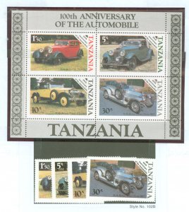 Tanzania #263-266a Mint (NH) Single (Complete Set) (Cars)