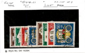 Germany, Postage Stamp, #B418-B421 (2 Sets) Used, 1966 Fairy Tale (AJ)