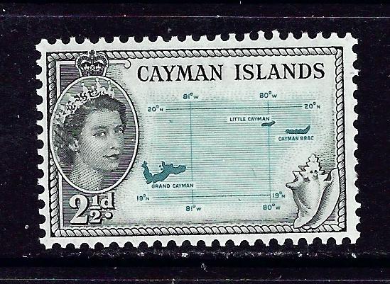 Cayman is 140 MLH 1953 Map of Area