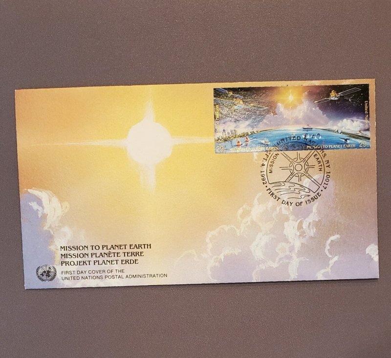 UN610, Mission to Planet Earth, Fist Day Cover, CV $4.00