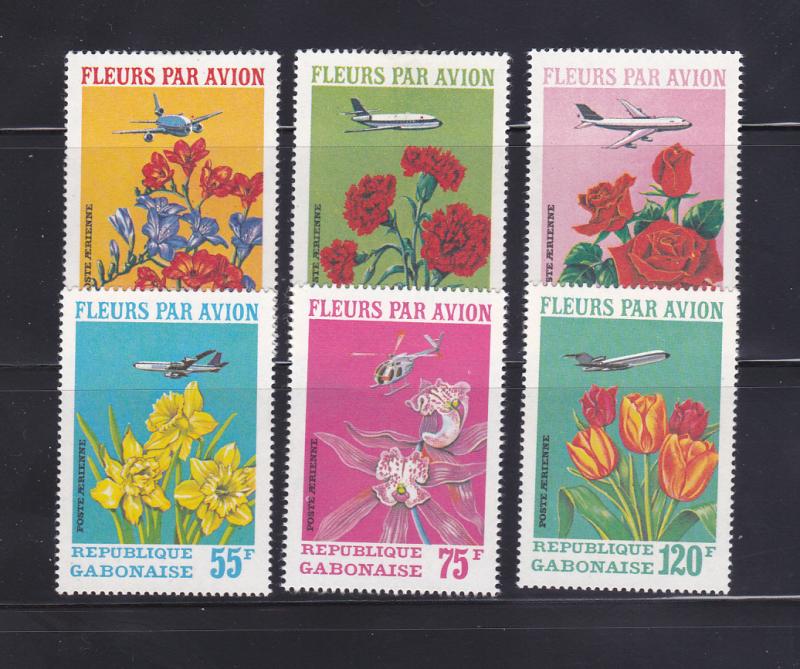 Gabon C109-C111 Set MH Flowers (A)