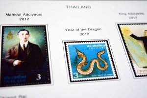 COLOR PRINTED THAILAND 2011-2015  STAMP ALBUM PAGES (97 illustrated pages)