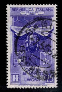 Italy Scott 622 Used 1953 Bee and Honeycomb stamp