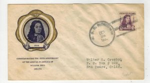 1932 WILLIAM PENN UNOFFICIAL NAVY FDC 724 USS NOKOMIS BY RICE TO WALTER CROSBY