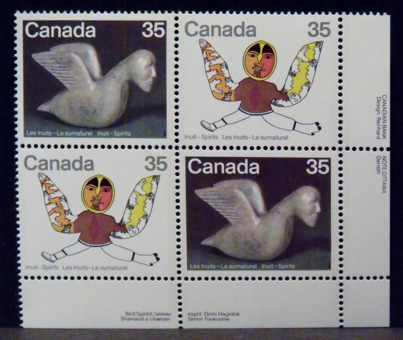 3525   Canada   PB's   MNH, VF # 867a, 869a   Inuit Spirits   CV$ 5.50