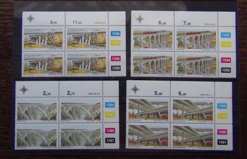 South Africa 1984 South African Bridges set in block x 4 MNH 