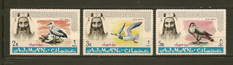 Ajman C7-C9 Airmail Birds MNH