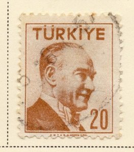 Turkey 1957 Early Issue Fine Used 20k. 093074