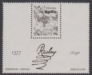 Poland Rubens MS Blackprint RARE 1977 MNH SC#B134 SG#MS2488