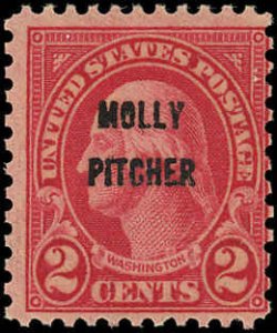 US Scott 646 F/MNH - 1928 2¢ Molly Pitcher - Sound-NO FAULTS