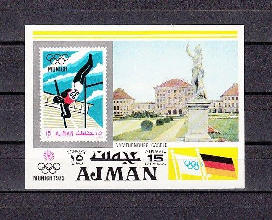 Ajman, Mi cat. 746, BL247. Munich Summer Olympics s/sheet. ^