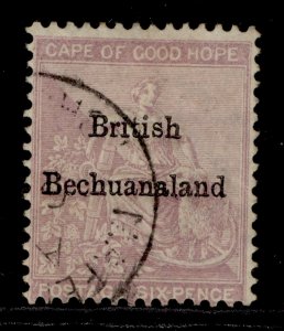 BRITISH BECHUANALAND QV SG7, 6d reddish purple, FINE USED. Cat £38.