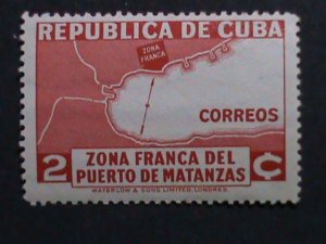 ​CUBA 1936 SC#325  86 YEARS OLD-MAP OF FREE ZONE OF CUBA - MH-VERY FINE