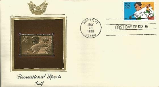 Recreational sports Golf GOLD fdc Scott 2965