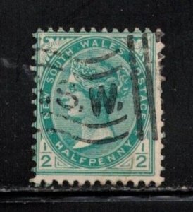 NEW SOUTH WALES Scott # 102 Used - Queen Victoria - Nice Flag Cancel