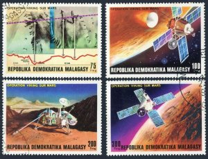 Malagasy 566-569,570,CTO.Michel 814-817,818 Bl.15. Viking project to Mars,1976.