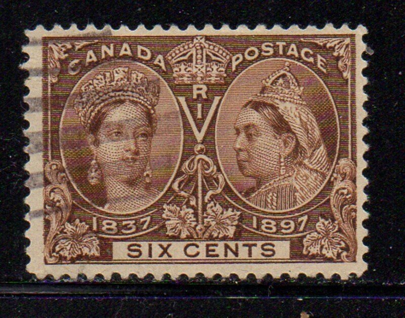 Canada Sc 55 1897 6c Victoria Jubilee stamp used