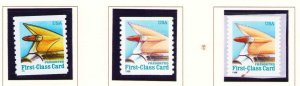 US Stamps SC# 2908 2909 2910 Tail Fin 25c 1995-1996 MNH