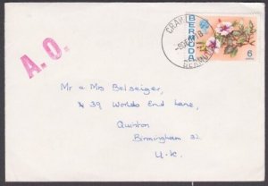BERMUDA 1971 scarce A.O. handstamp on cover CRAWL to UK.....................x906 