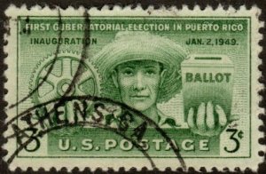 United States 983 - Used - 3c First Election in Puerto Rico (1949) +