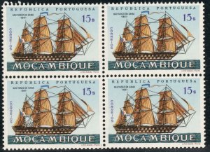 Mozambique  #452, block of 4, Mint NH, CV $8.00