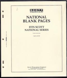 Pkg. of 20 Scott ACC120 National Blank Pages New Sealed 3 Hole 2 Post