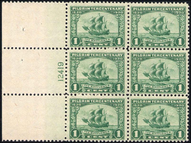 1920 US Stamp #548 A151 1c Mint NH Plate Block of 6 Catalogue Value $95