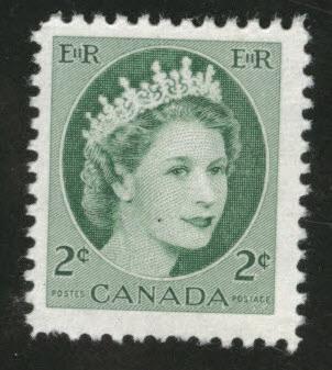 CANADA Scott 338  MNH** 1954 QE2 stamp similar centering