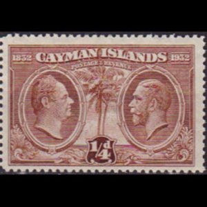 CAYMAN IS. 1932 - Scott# 69 Assmbly Cent. 1/4p NH