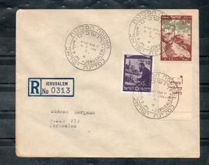 Israel Scott #24 Road to Jerusalem Private Full Tabbed FDC!!
