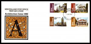 New Zealand 744-747 Architecture U/A FDC