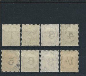 TRINIDAD & TOBAGO POSTAGE DUE 1905-06 SET MM (SOME APPEAR MNH) SG D10/D17 