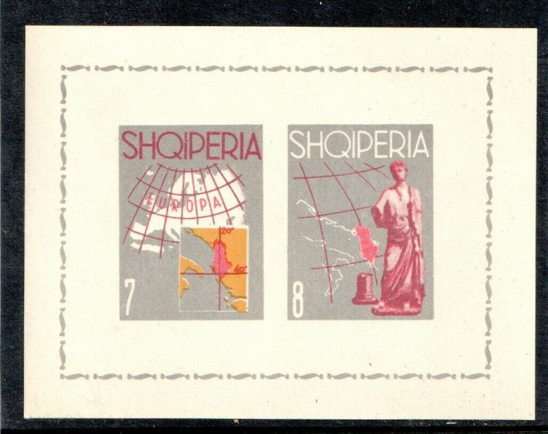 1962 ALBANIA - SG: MS719a  - IMPERF   - TOURIST PUBLICITY -   UNMOUNTED MINT  