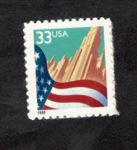3278 Flag & City (Black Date) Single Mint/nh FREE SHIPPING